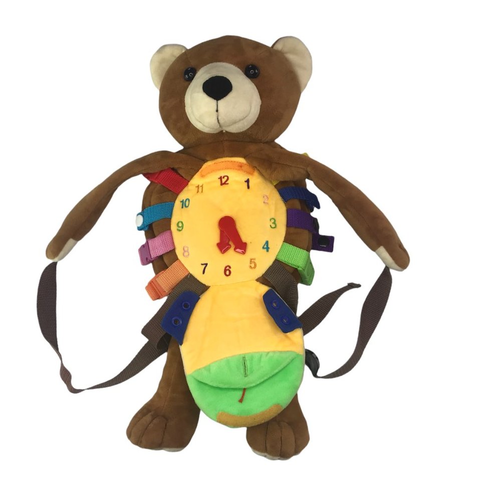 Soft Plush Teddy Bear Backpack "Buckle Toys Billy" Brown, Toy